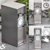 Abilene Prises électriques d'extérieur Acier inoxydable, Gris
