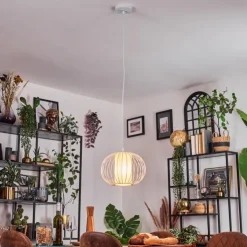 hofstein Suspensions|Adara Suspension, Suspension Blanc, 1 lumière