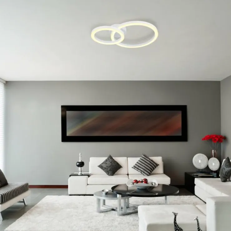 Luminaires Globo Lighting Éclairage Led|ADDA Plafonnier LED Blanc, 1 lumière