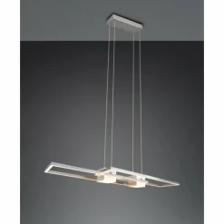 Luminaires Trio Éclairage Led|ALBANY Suspension LED Nickel mat, 1 lumière, Télécommandes