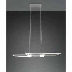 Luminaires Trio Éclairage Led|ALBANY Suspension LED Nickel mat, 1 lumière, Télécommandes