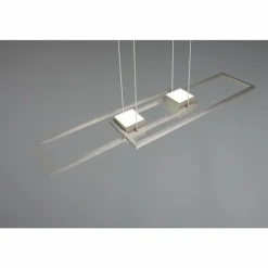 Luminaires Trio Éclairage Led|ALBANY Suspension LED Nickel mat, 1 lumière, Télécommandes