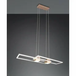 Luminaires Trio Éclairage Led|ALBANY Suspension LED Brun, 1 lumière, Télécommandes