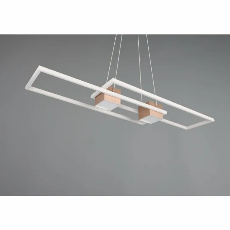 Luminaires Trio Éclairage Led|ALBANY Suspension LED Brun, 1 lumière, Télécommandes