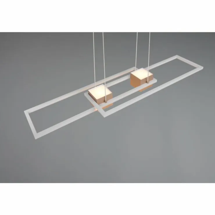 Luminaires Trio Éclairage Led|ALBANY Suspension LED Brun, 1 lumière, Télécommandes