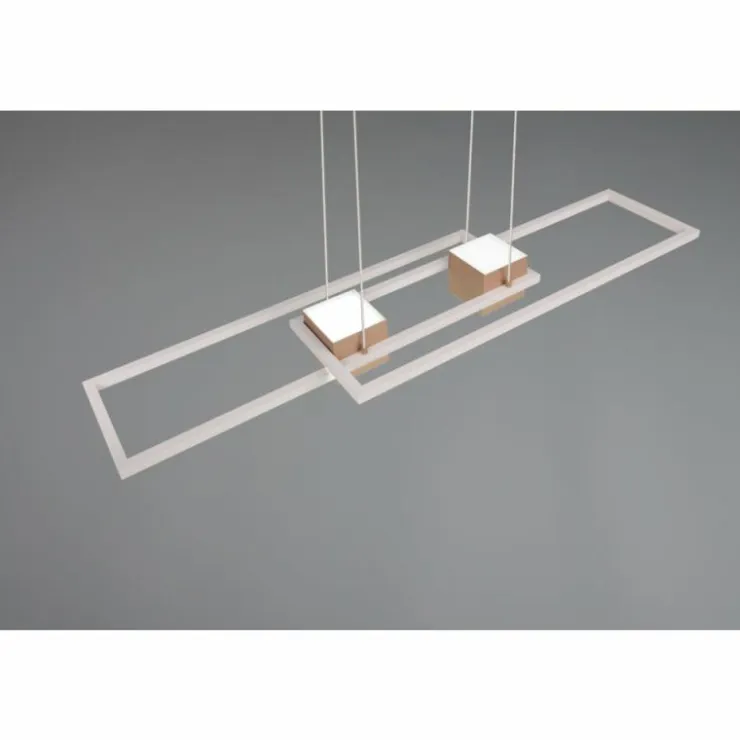 Luminaires Trio Éclairage Led|ALBANY Suspension LED Brun, 1 lumière, Télécommandes