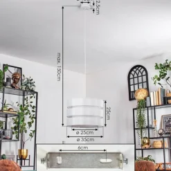 hofstein Suspensions|Alera Suspension, Suspension Blanc, 1 lumière