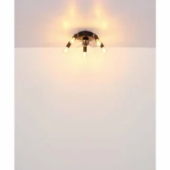 Alisha Ventilateur de plafond lumineux Luminaires Globo Lighting Noir, 5 lumières, Télécommandes