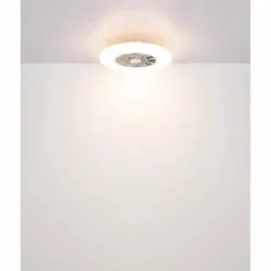 Alva Ventilateur de plafond lumineux Luminaires Globo Lighting LED Blanc, 1 lumière, Télécommandes, Changeur de couleurs
