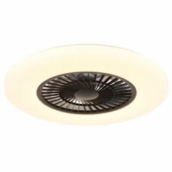 Alva Ventilateur de plafond lumineux Luminaires Globo Lighting LED Blanc, 1 lumière, Télécommandes, Changeur de couleurs