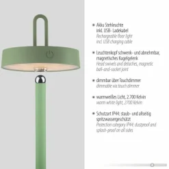 AMAG Lampadaire Luminaires Leuchten Direkt LED Vert, 1 lumière
