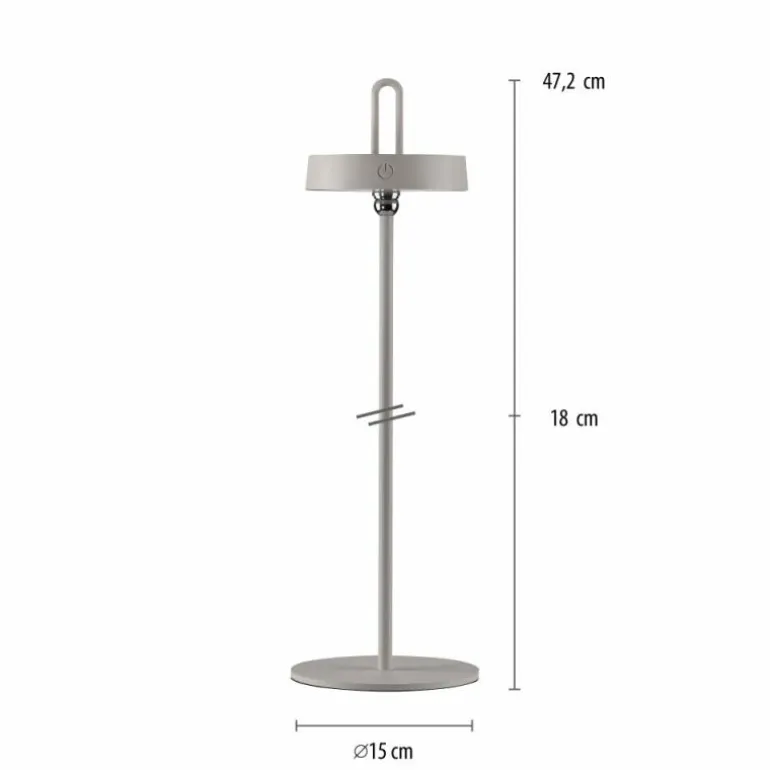 AMAG Lampe à poser Luminaires Leuchten Direkt LED Gris, 1 lumière