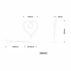 Luminaires Globo Lighting Éclairage Led|Amore Lampe à poser LED Chrome, 1 lumière
