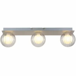 Ander Plafonnier Luminaires Globo Lighting Nickel mat, 3 lumières