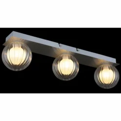 Ander Plafonnier Luminaires Globo Lighting Nickel mat, 3 lumières