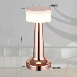 Luminaires Globo Lighting Lampes À Poser|Angelika Lampe à poser LED Cuivre, 1 lumière