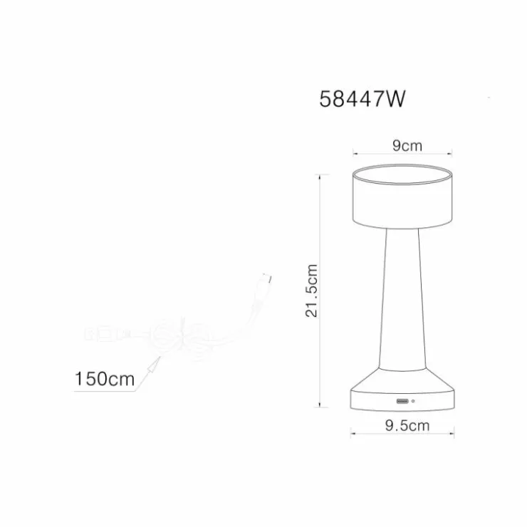 Luminaires Globo Lighting Lampes À Poser|Angelika Lampe à poser LED Blanc, 1 lumière