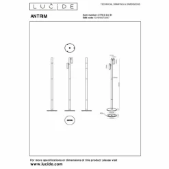 Luminaires Lucide Éclairage Led|ANTRIM Lampadaire LED Blanc, 2 lumières