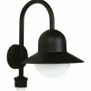 Applique extérieure Albert 661 Noir, 1 lumière, Détecteur de mouvement
