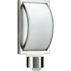 Applique extérieure avec détecteur Albert LED Acier inoxydable, 1 lumière, Détecteur de mouvement