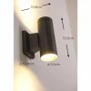 Applique extérieure LED Globo Noir, 2 lumières
