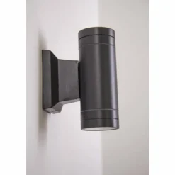 Applique extérieure LED Globo Noir, 2 lumières
