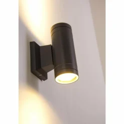 Applique extérieure LED Globo Noir, 2 lumières