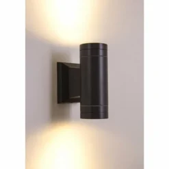 Applique extérieure LED Globo Noir, 2 lumières