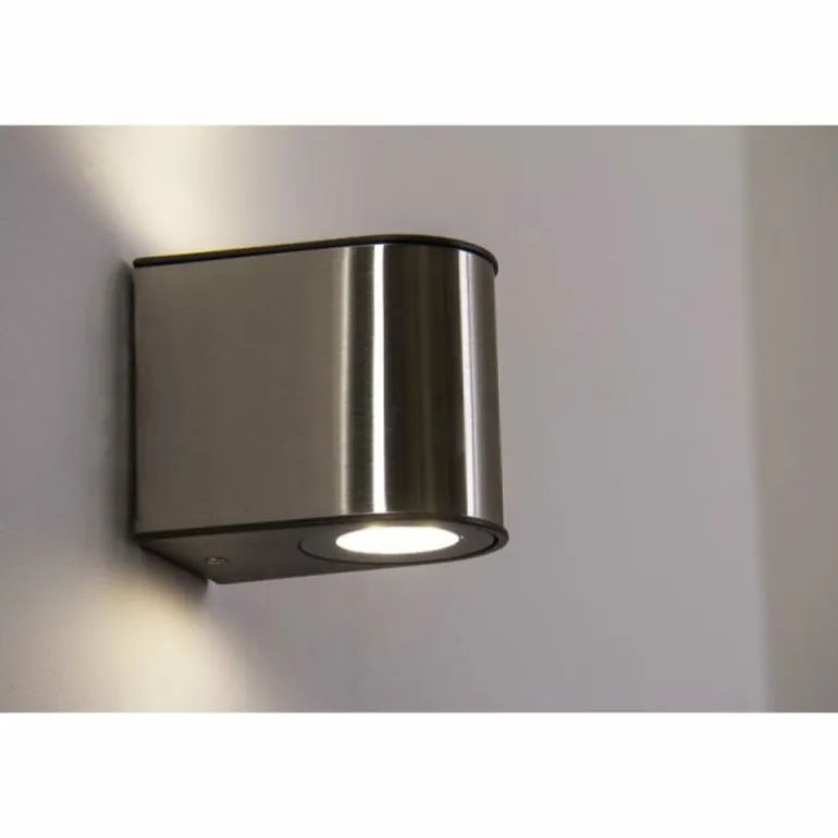 Applique extérieure LED Lutec Acier brossé, 6 lumières