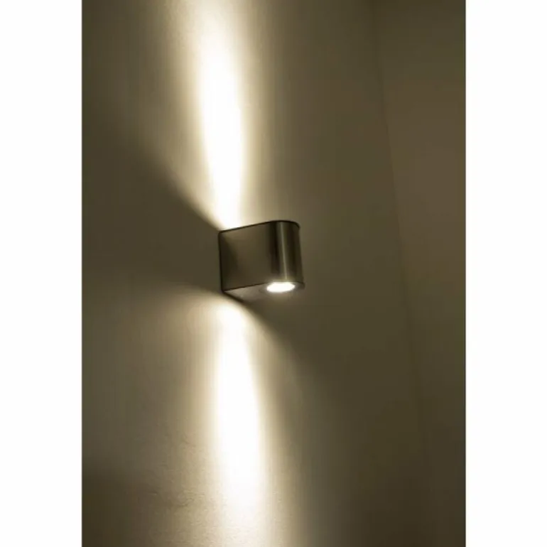 Applique extérieure LED Lutec Acier brossé, 6 lumières