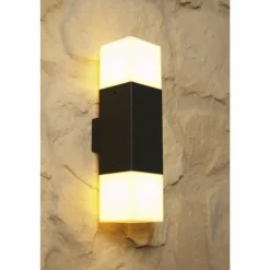 applique extérieure Trio HUDSON Noir, 2 lumières
