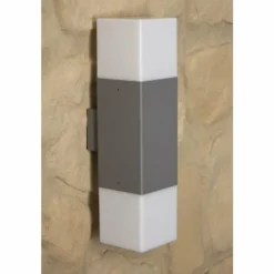 applique extérieure Trio HUDSON Acier inoxydable, 2 lumières