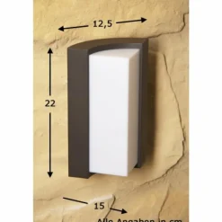 applique extérieure Trio SUEZ LED Noir, 1 lumière