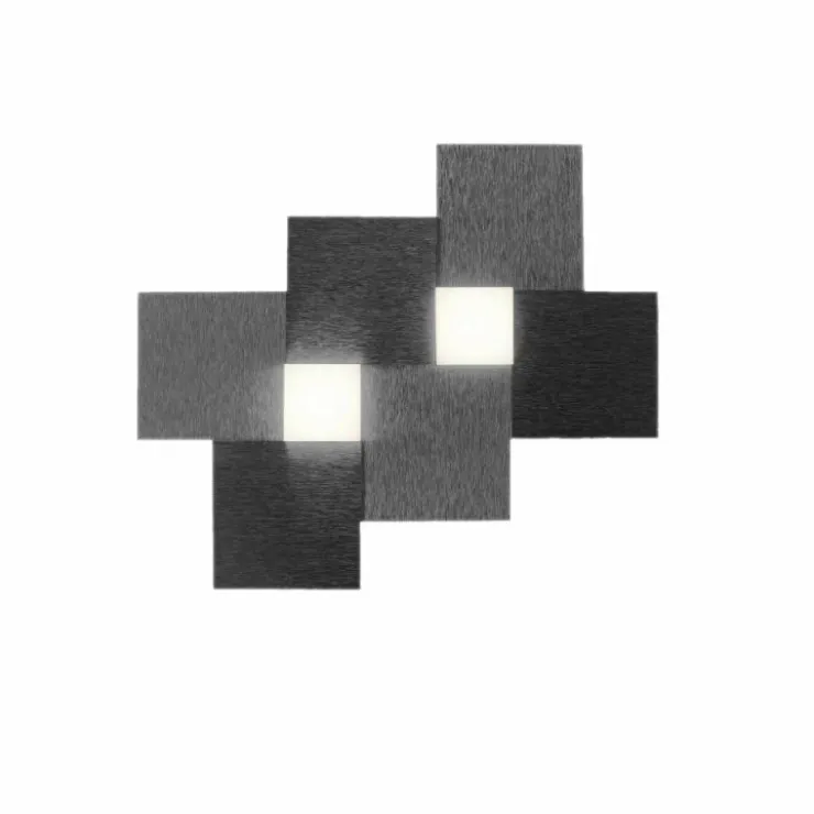Luminaires Grossmann Éclairage Led|Applique murale / Plafonnier Grossmann CREO LED Noir, 2 lumières