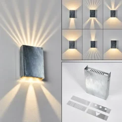 Applique murale Benin LED Nickel mat, 2 lumières