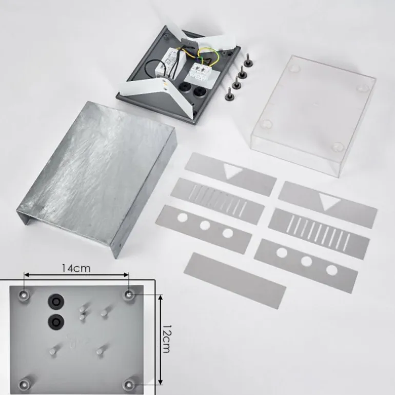 Applique murale Benin LED Nickel mat, 2 lumières