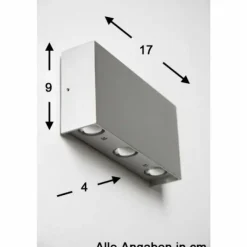 Applique murale Bleuchten Stream LED Aluminium, 6 lumières