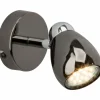 Luminaires Brilliant Appliques|Applique murale Brilliant MILANO LED Chrome, Noir, 1 lumière