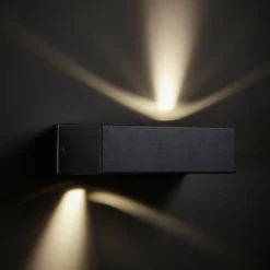 Applique murale Brilliant Abbot LED Anthracite, 2 lumières