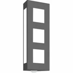 Applique murale CMD Aqua Trilo Anthracite, 2 lumières, Détecteur de mouvement