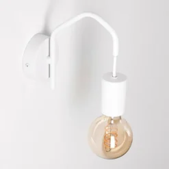 hofstein Appliques|Applique murale Cuyama Blanc, 1 lumière