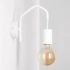 hofstein Appliques|Applique murale Cuyama Blanc, 1 lumière