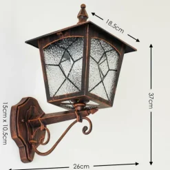 Applique murale d'extérieur TOK Brun, Rouille, 1 lumière