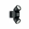 Applique murale d'extérieur Ideal Lux XENO Noir, 2 lumières