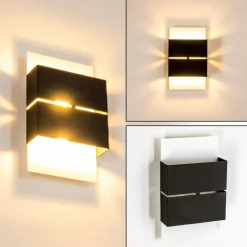 Applique murale d'extérieur Tidan LED Blanc, 2 lumières