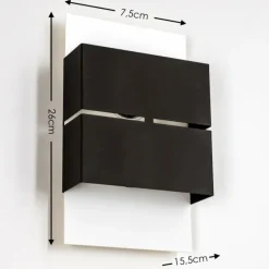 Applique murale d'extérieur Tidan LED Blanc, 2 lumières