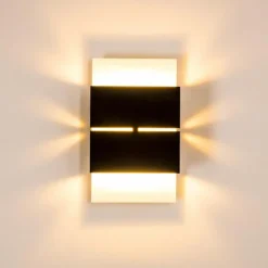 Applique murale d'extérieur Tidan LED Blanc, 2 lumières