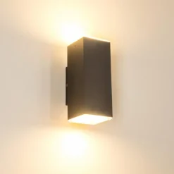 Applique murale d'extérieur Laxa LED Argenté, 2 lumières