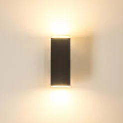 Applique murale d'extérieur Laxa LED Argenté, 2 lumières