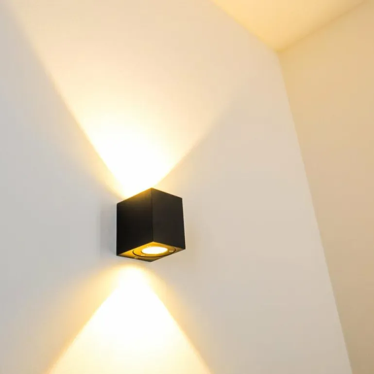 Applique murale d'extérieur Orsa LED Noir, 2 lumières